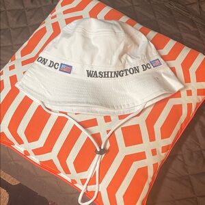 White Washington DC Bucket Hat